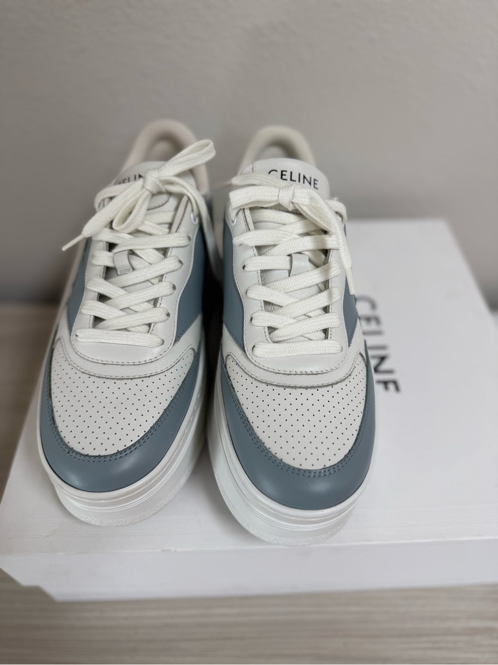 CELINE - BLOCK SNEAKER WITH TRIOMPHE IN CALFSKIN